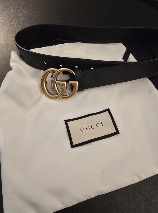 Gucci Black Leather Belt 70/28